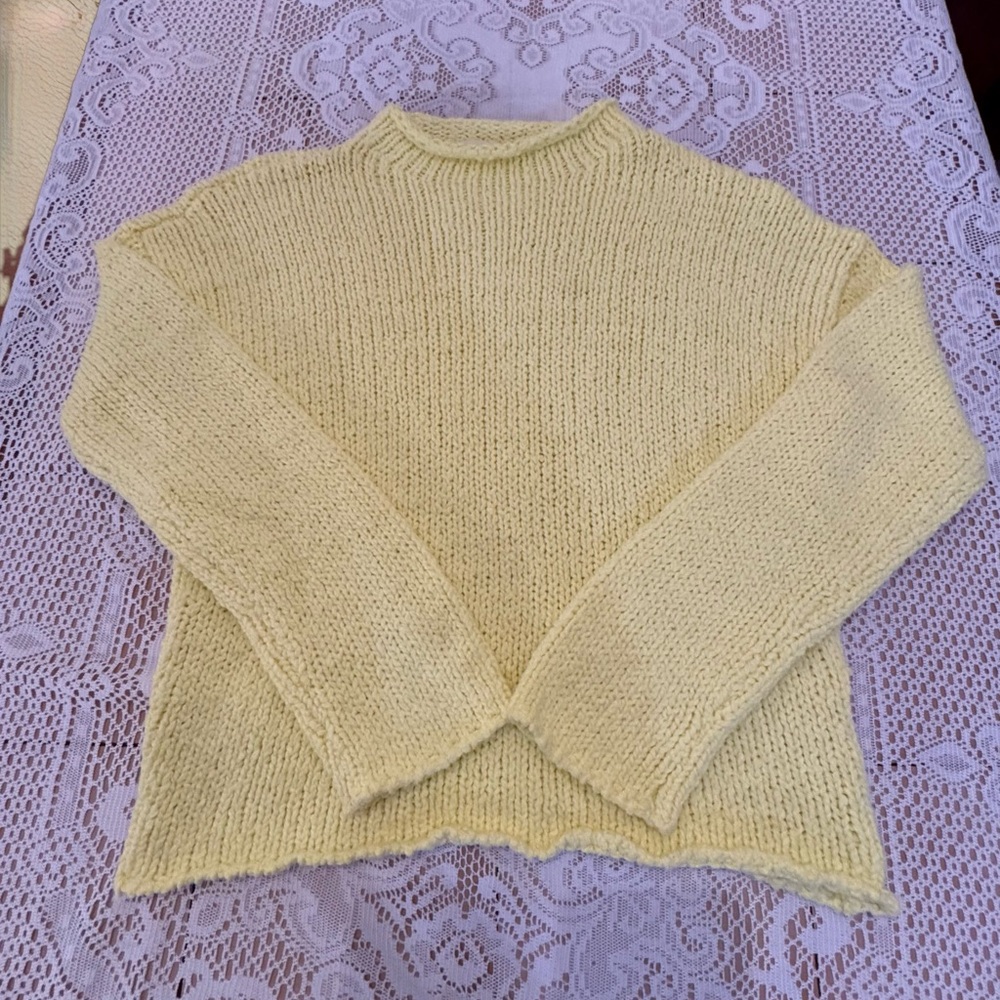 By Together Light Yellow mockneck Sweater